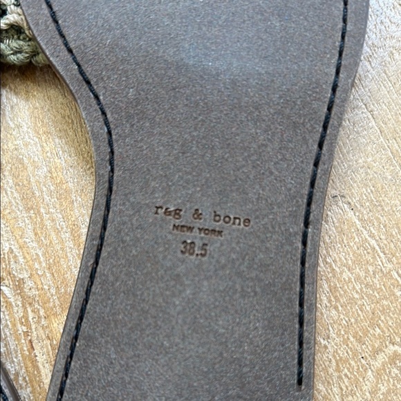 NWOT Rag & Bone Melrose khaki & green net slide sandals 7.5 - Picture 7 of 7